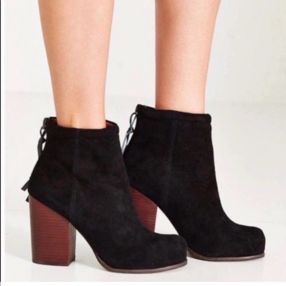 Jeffery Campbell Black Suede Rumble Booties Boots